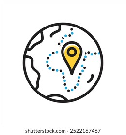 Vector multi color icon for zone