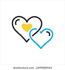 Iconos multicolores del Vector para el amor