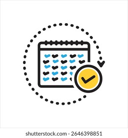 Vector multi colorful icon for annual