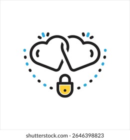 Vector multi colorful icon for privacy