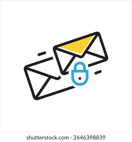 Icono colorido multi del Vector para la privacidad
