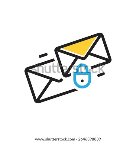 Vector multi colorful icon for privacy
