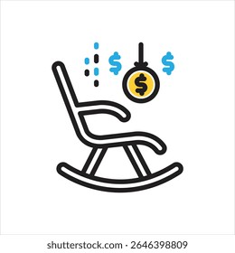 Vector multi colorful icon for retirement