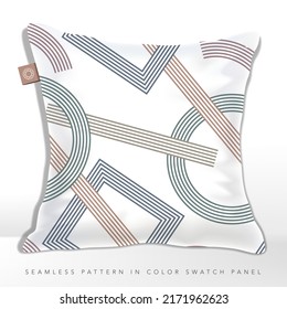 Vector Multi Colors Minimal Flat Geometric Stripes Pattern for Men Beauty Products or Textile Prints. 