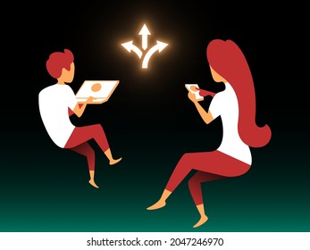 Vector multi device in gradient style