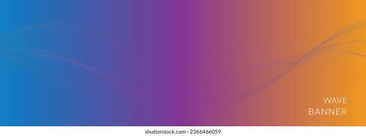 Vector  multicolor abstract wave design element. Waves background.
