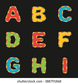 Vector multicolor alphabet