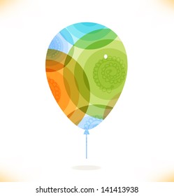 Vector multicolor balloon. Beauty digital element for web icons, cards, banners