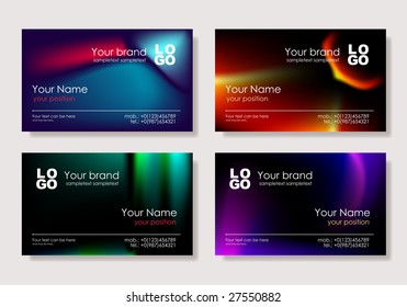 Vector. Multicolor business card