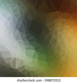 vector multicolor dark yellow shade geometric rumpled triangular low poly style gradient illustration graphic