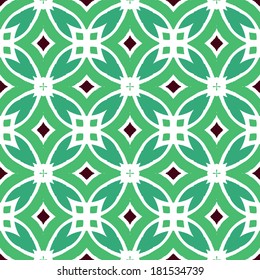 Vector multicolor ethnic pattern with Indian, Arabic and Turkish motifs.
