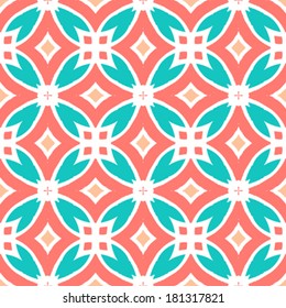 Vector multicolor ethnic pattern with Kazakh, Moroccan and Turkish motifs.