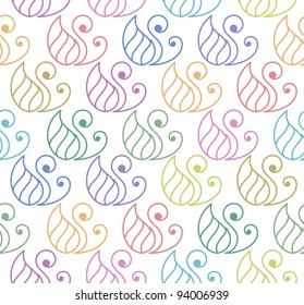 Vector multicolor fancy seamless pattern