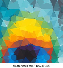Vector, multicolor geometric background. Geometric mosaic, applied in the style of origami. Abstract background for web.
