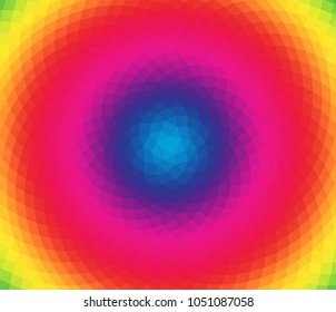 Vector, multicolor geometric background. Triangles, triangulation. Geometric mosaic, colored triangles, application in origami style. Abstract background for web