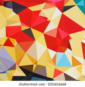 Vector, multicolor geometric background. Triangles, triangulation. Geometric mosaic, colored triangles, application in origami style. Abstract background for web. Abstract geometric triangle backgroun