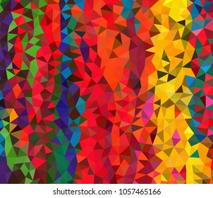 Vector, multicolor geometric background. Triangles, triangulation. Geometric mosaic, colored triangles, application in origami style. Abstract background for web. Abstract geometric triangle backgroun