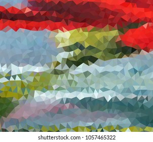 Vector, multicolor geometric background. Triangles, triangulation. Geometric mosaic, colored triangles, application in origami style. Abstract background for web. Abstract geometric triangle backgroun