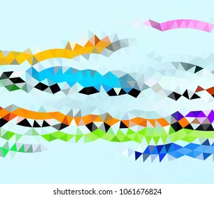 Vector, multicolor geometric background. Triangles, triangulation. Geometric mosaic, colored triangles, application in origami style. Abstract background for web. 