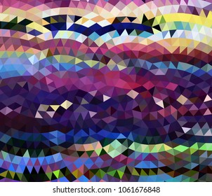 Vector, multicolor geometric background. Triangles, triangulation. Geometric mosaic, colored triangles, application in origami style. Abstract background for web.  
