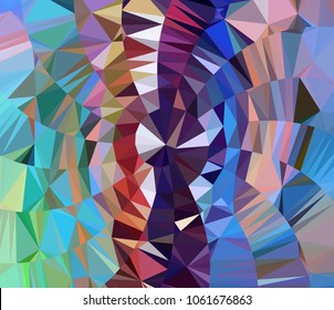 Vector, multicolor geometric background. Triangles, triangulation. Geometric mosaic, colored triangles, application in origami style. Abstract background for web.  