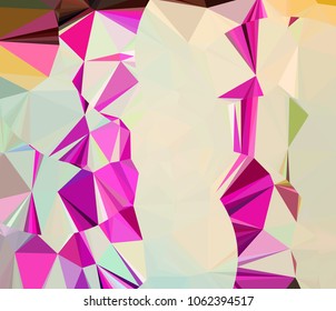 Vector, multicolor geometric background. Triangles, triangulation. Geometric mosaic, colored triangles, application in origami style. Abstract background for web
