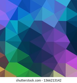 Vector, multicolor geometric background. Triangles, triangulation. Geometric mosaic, colored triangles, application in origami style. Abstract background for web.