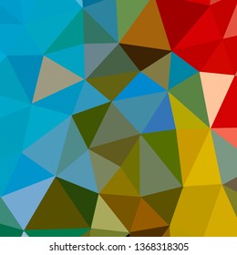 Vector, multicolor geometric background. Triangles, triangulation. Geometric mosaic, colored triangles, application in origami style. Abstract background for web.