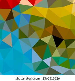Vector, multicolor geometric background. Triangles, triangulation. Geometric mosaic, colored triangles, application in origami style. Abstract background for web.