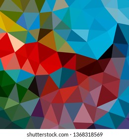 Vector, multicolor geometric background. Triangles, triangulation. Geometric mosaic, colored triangles, application in origami style. Abstract background for web.