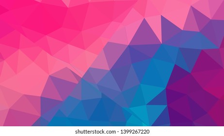 Vector, multicolor geometric background. Triangles, triangulation. Geometric mosaic, colored triangles, application in origami style. Abstract background for web.
