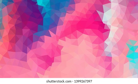 Vector, multicolor geometric background. Triangles, triangulation. Geometric mosaic, colored triangles, application in origami style. Abstract background for web.