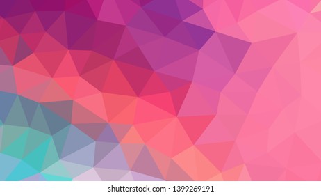 Vector, multicolor geometric background. Triangles, triangulation. Geometric mosaic, colored triangles, application in origami style. Abstract background for web.