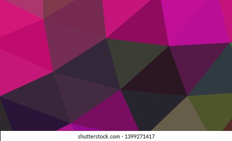 Vector, multicolor geometric background. Triangles, triangulation. Geometric mosaic, colored triangles, application in origami style. Abstract background for web.
