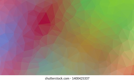 Vector, multicolor geometric background. Triangles, triangulation. Geometric mosaic, colored triangles, application in origami style. Abstract background for web.