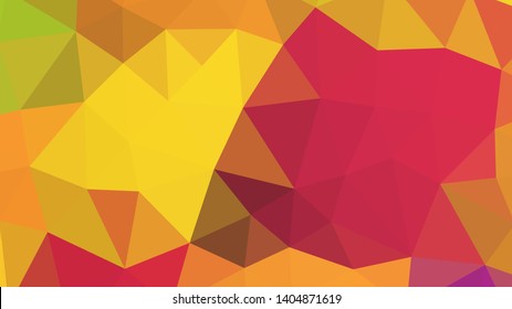 Vector, multicolor geometric background. Triangles, triangulation. Geometric mosaic, colored triangles, application in origami style. Abstract background for web.