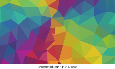 Vector, multicolor geometric background. Triangles, triangulation. Geometric mosaic, colored triangles, application in origami style. Abstract background for web.