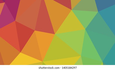 Vector, multicolor geometric background. Triangles, triangulation. Geometric mosaic, colored triangles, application in origami style. Abstract background for web.