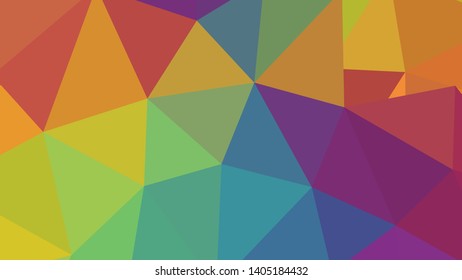 Vector, multicolor geometric background. Triangles, triangulation. Geometric mosaic, colored triangles, application in origami style. Abstract background for web.