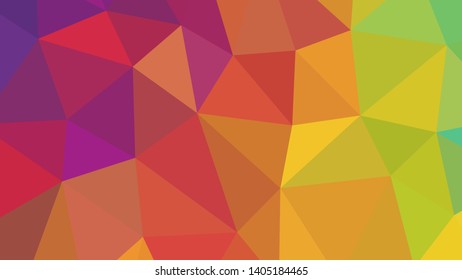 Vector, multicolor geometric background. Triangles, triangulation. Geometric mosaic, colored triangles, application in origami style. Abstract background for web.