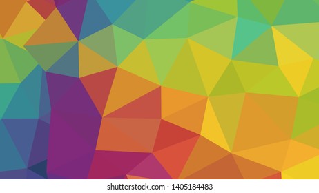 Vector, multicolor geometric background. Triangles, triangulation. Geometric mosaic, colored triangles, application in origami style. Abstract background for web.