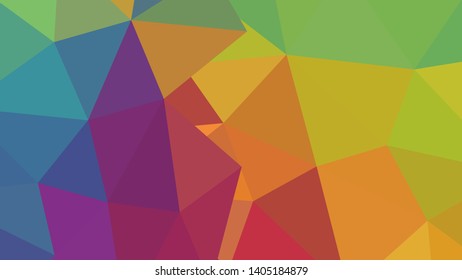 Vector, multicolor geometric background. Triangles, triangulation. Geometric mosaic, colored triangles, application in origami style. Abstract background for web.