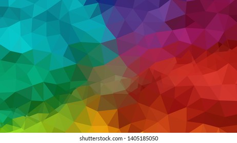 Vector, multicolor geometric background. Triangles, triangulation. Geometric mosaic, colored triangles, application in origami style. Abstract background for web.