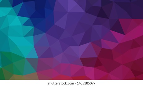 Vector, multicolor geometric background. Triangles, triangulation. Geometric mosaic, colored triangles, application in origami style. Abstract background for web.