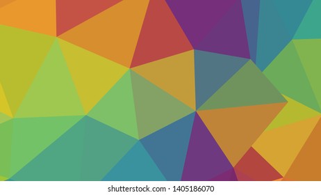 Vector, multicolor geometric background. Triangles, triangulation. Geometric mosaic, colored triangles, application in origami style. Abstract background for web.