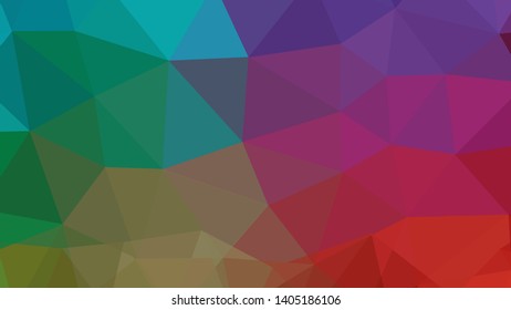 Vector, multicolor geometric background. Triangles, triangulation. Geometric mosaic, colored triangles, application in origami style. Abstract background for web.