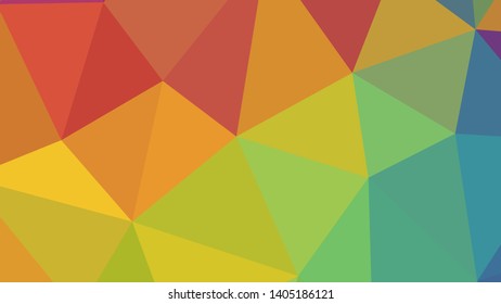 Vector, multicolor geometric background. Triangles, triangulation. Geometric mosaic, colored triangles, application in origami style. Abstract background for web.