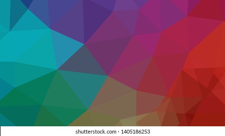 Vector, multicolor geometric background. Triangles, triangulation. Geometric mosaic, colored triangles, application in origami style. Abstract background for web.