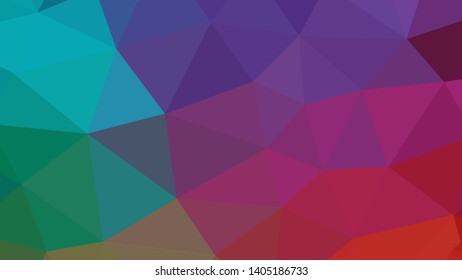 Vector, multicolor geometric background. Triangles, triangulation. Geometric mosaic, colored triangles, application in origami style. Abstract background for web.