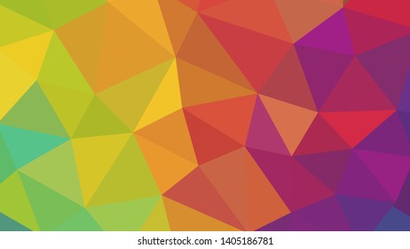 Vector, multicolor geometric background. Triangles, triangulation. Geometric mosaic, colored triangles, application in origami style. Abstract background for web.
